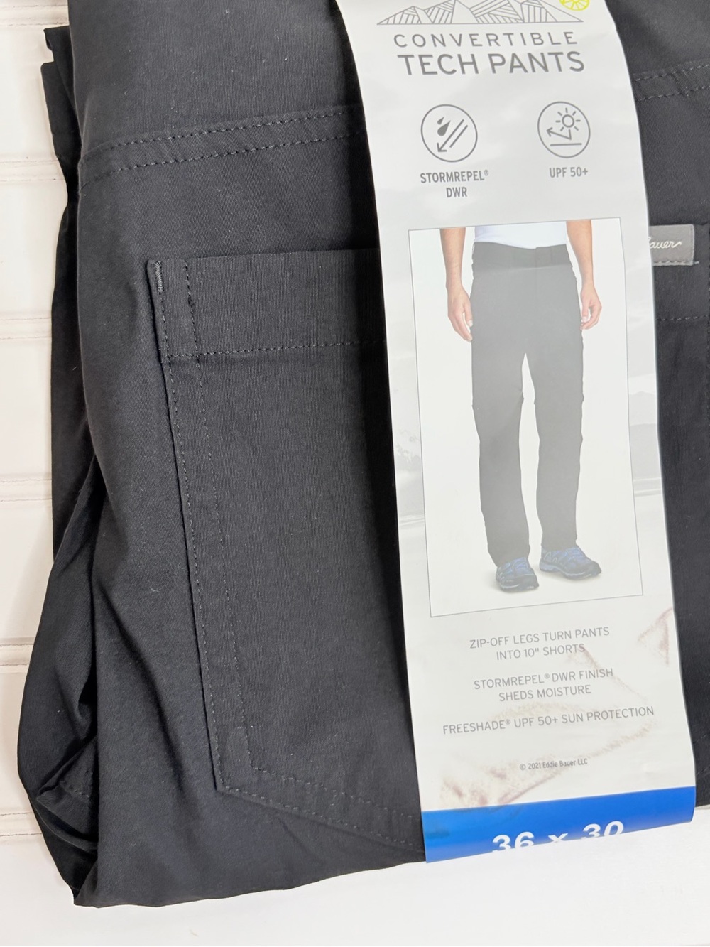 Eddie Bauer Convertible Tech Pants 36X30 - Picture 3 of 5